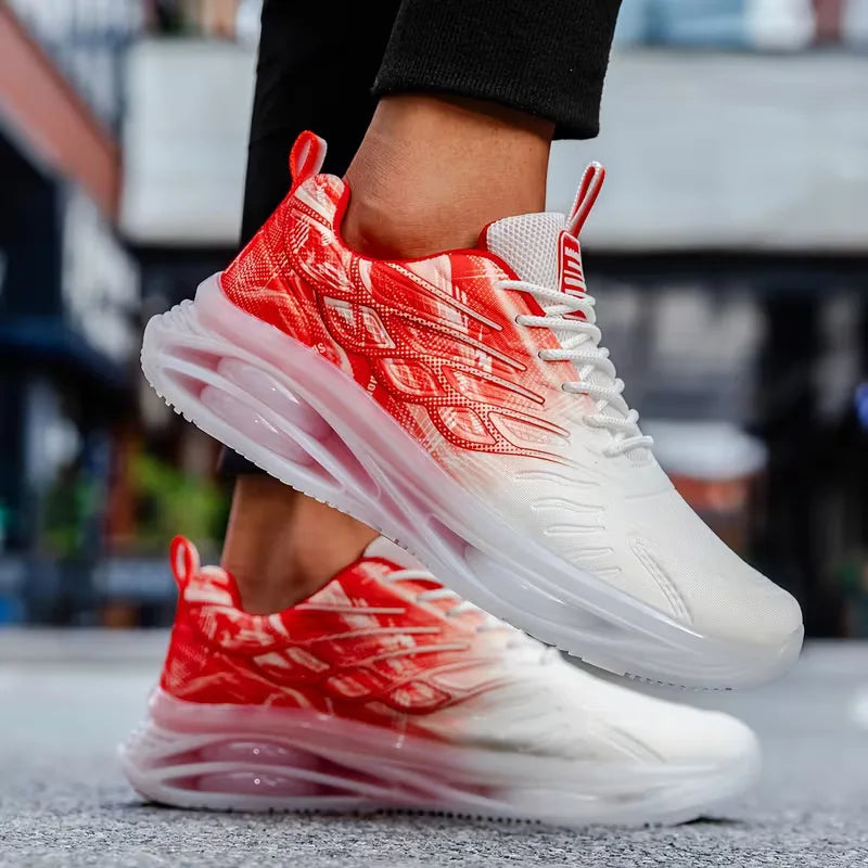 Lightweight trainers with lace-up closure for outdoor activities