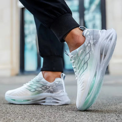 Lightweight trainers with lace-up closure for outdoor activities