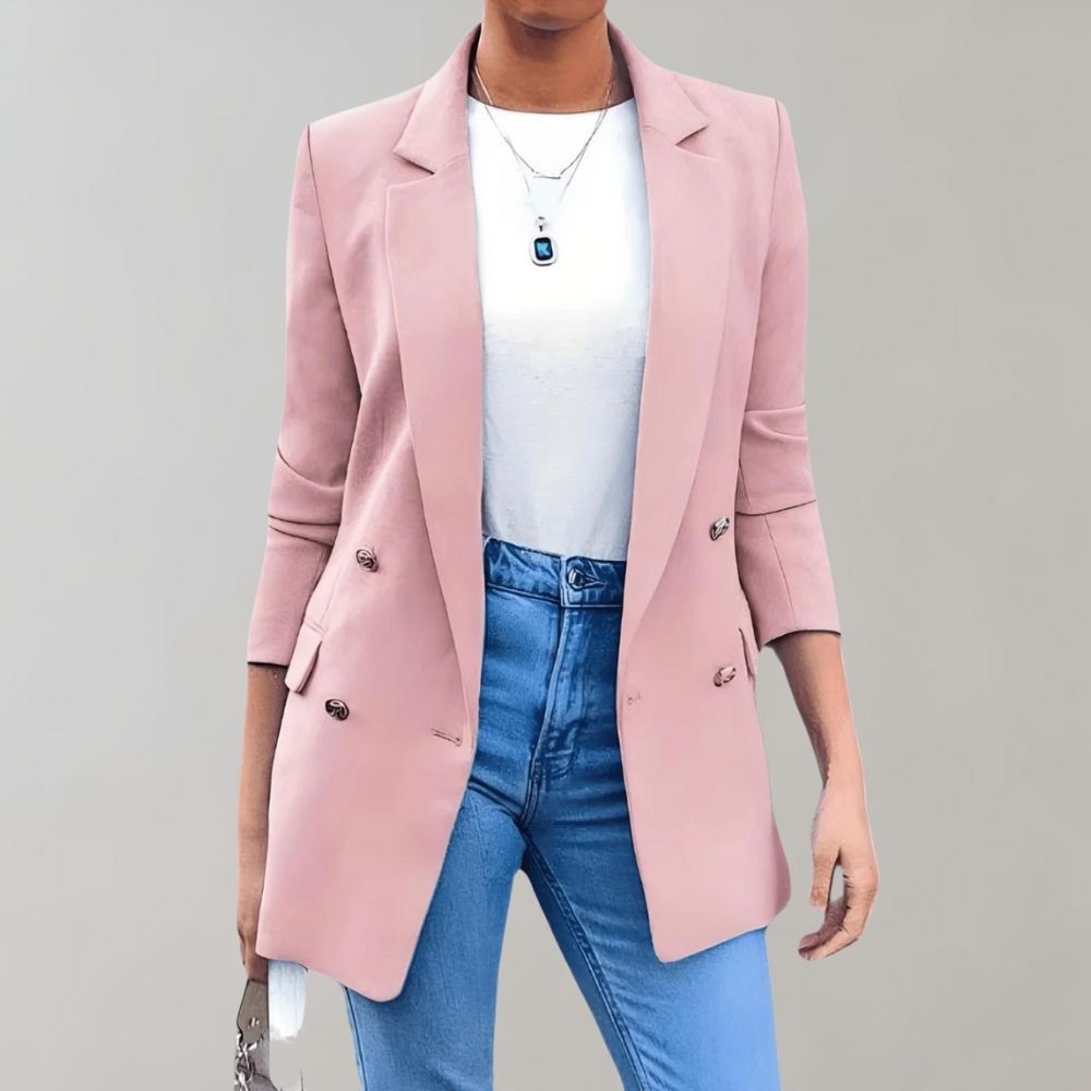 Joan - Elegant blazer with hood for women