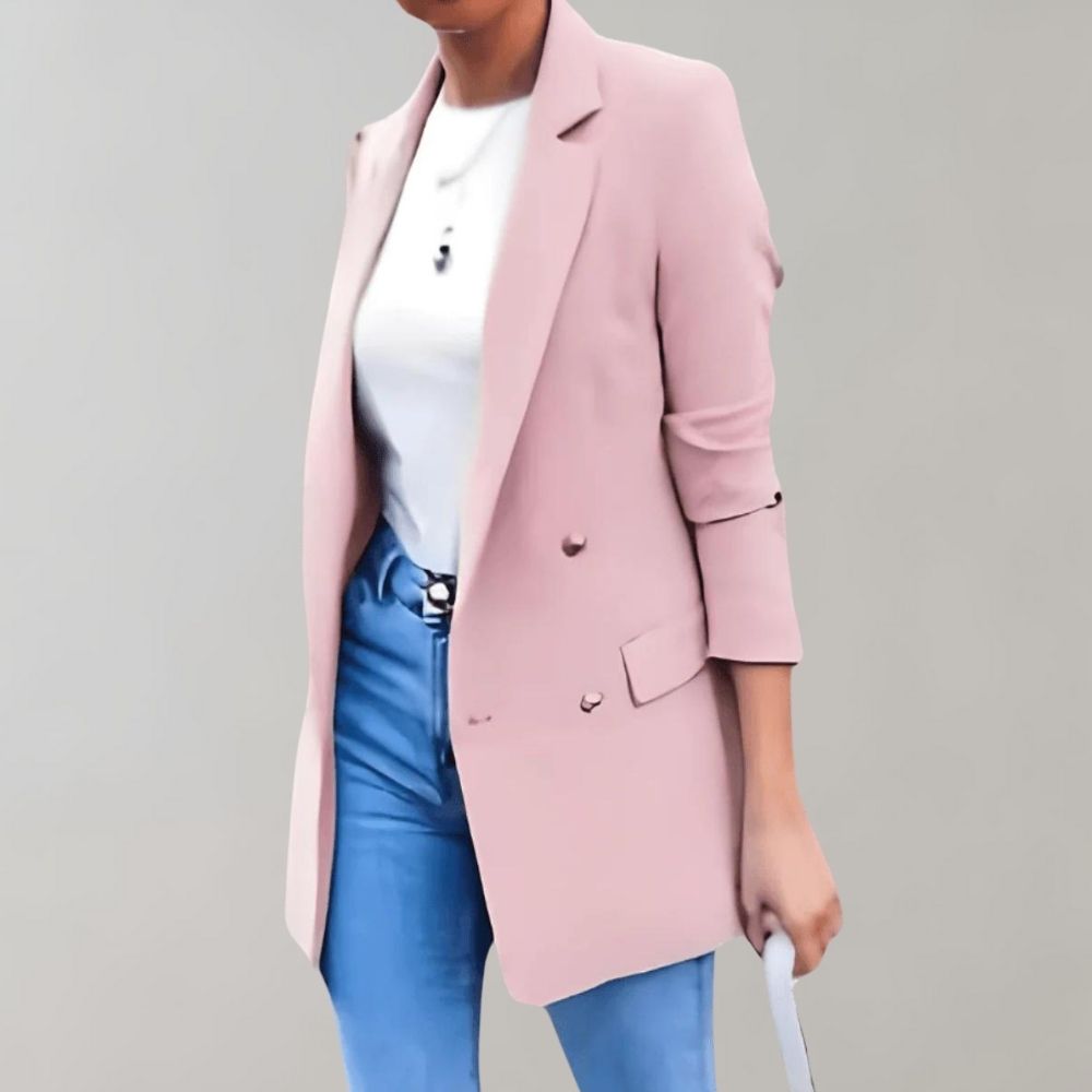 Joan - Elegant blazer with hood for women