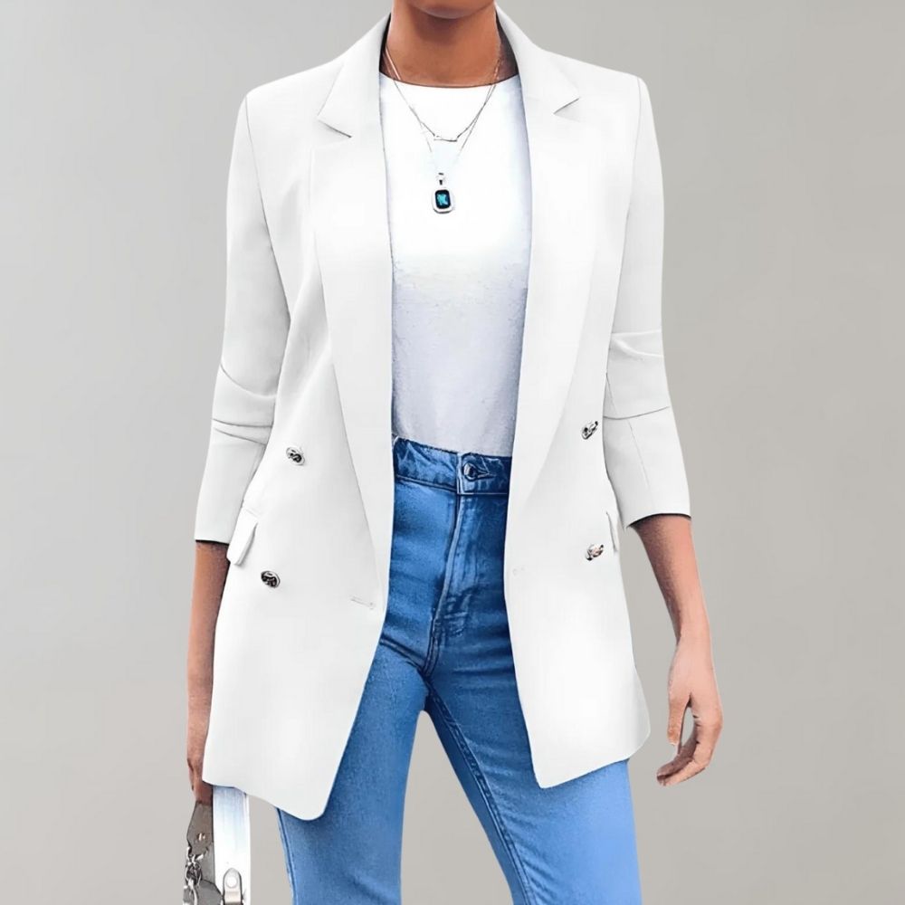 Joan - Elegant blazer with hood for women