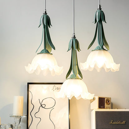 Lámpara colgante con motivo floral - LED y elegante