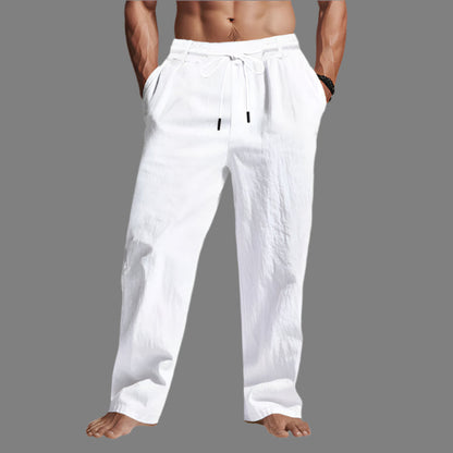 Linen Relaxed Fit Drawstring Pants