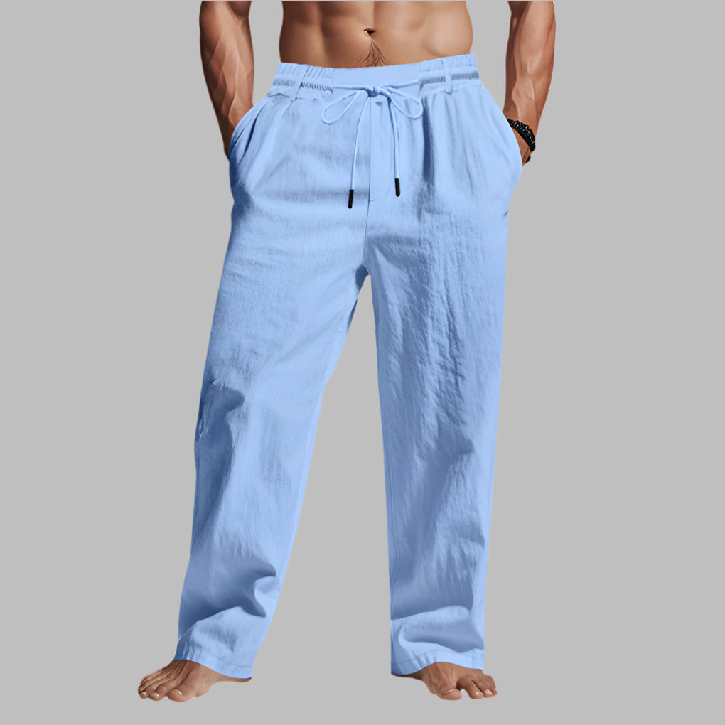 Linen Relaxed Fit Drawstring Pants