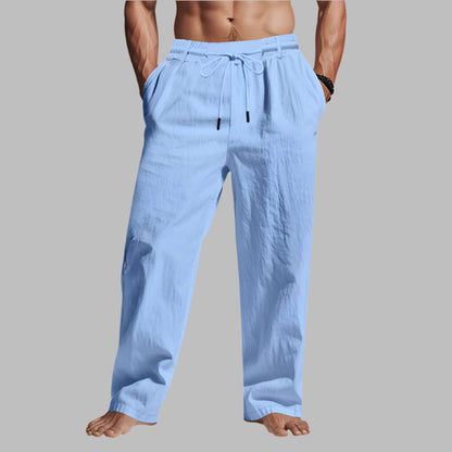 Linen Relaxed Fit Drawstring Pants