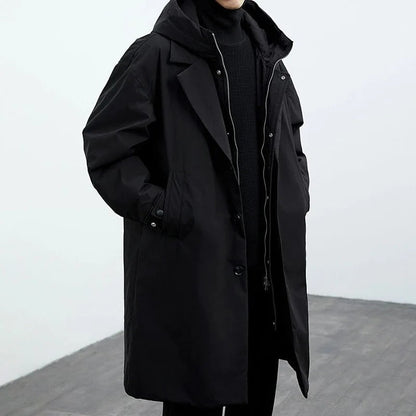 Arctic Shield Men's Puffer Trench Coat – Warm, Protective and Stylish