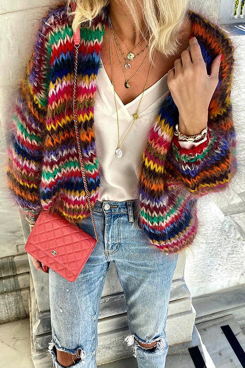 Lola | Knitted Colourful Cardigan for Women