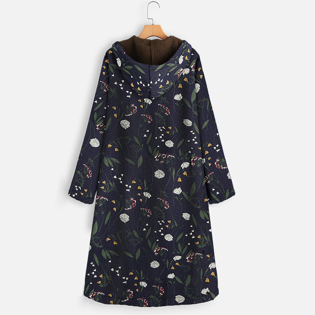Long ladies' coat with hood