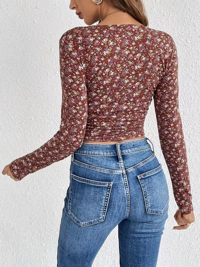 Long-sleeve with floral print