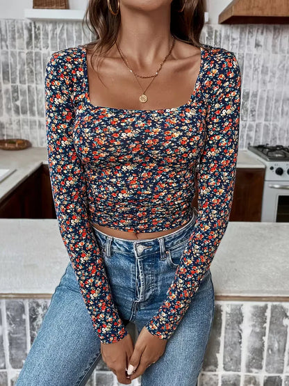 Long-sleeve with floral print