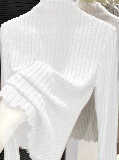Long-sleeve with mock neckline