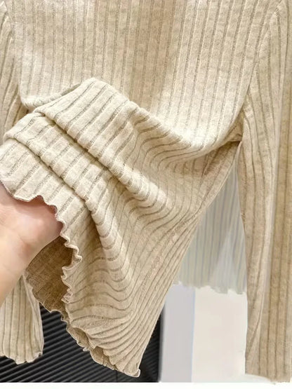 Long-sleeve with mock neckline