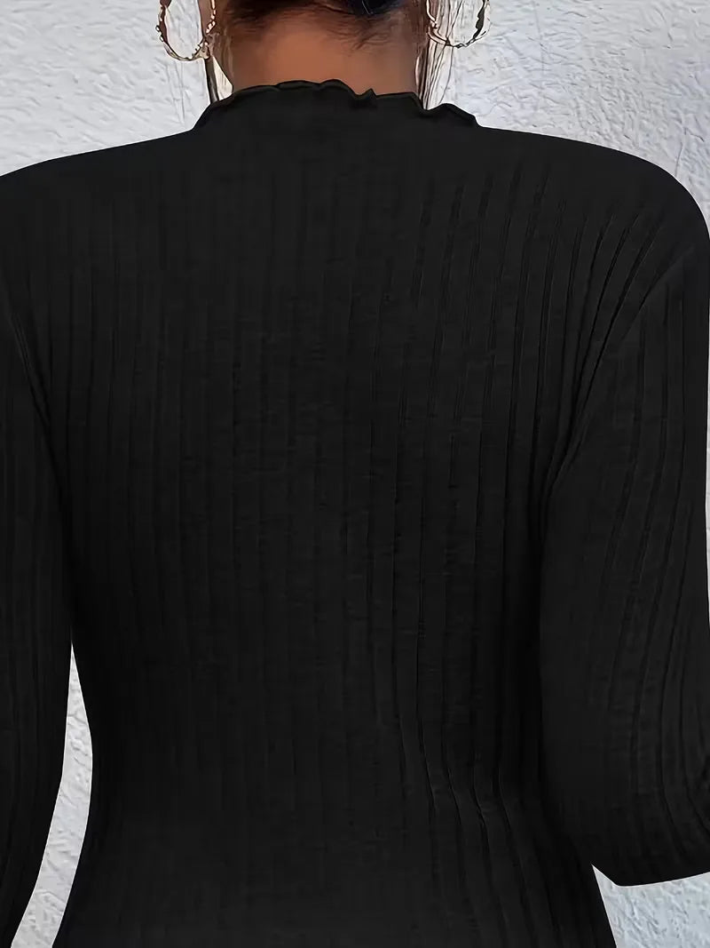 Long-sleeve with mock neckline