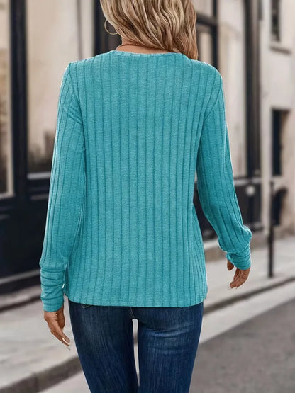 Long-sleeve with ribbed texture