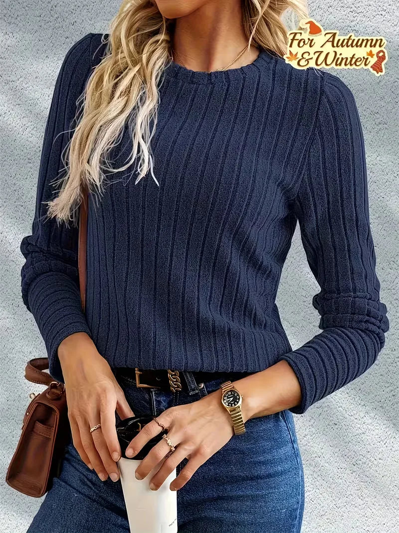 Long-sleeve with ribbed texture