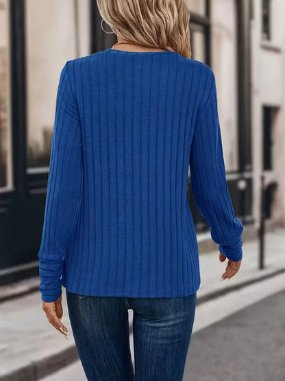 Long-sleeve with ribbed texture
