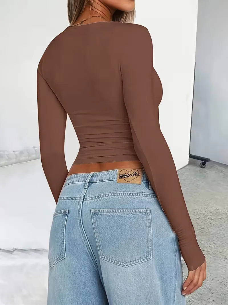 Longsleeve Cropped Slim Fit