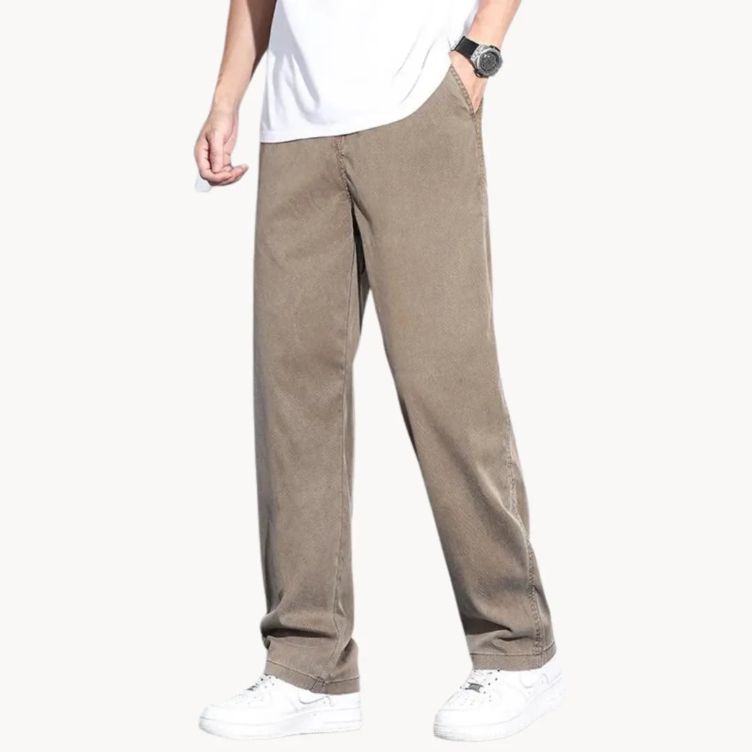 Loose Comfortable Smart Trousers with Side Pockets