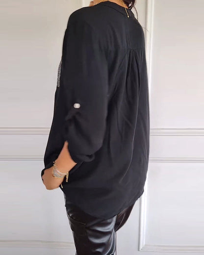 Loose blouse with sequins