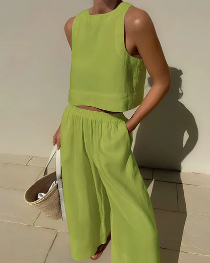Loose, breathable summer clothing set for women - Paola