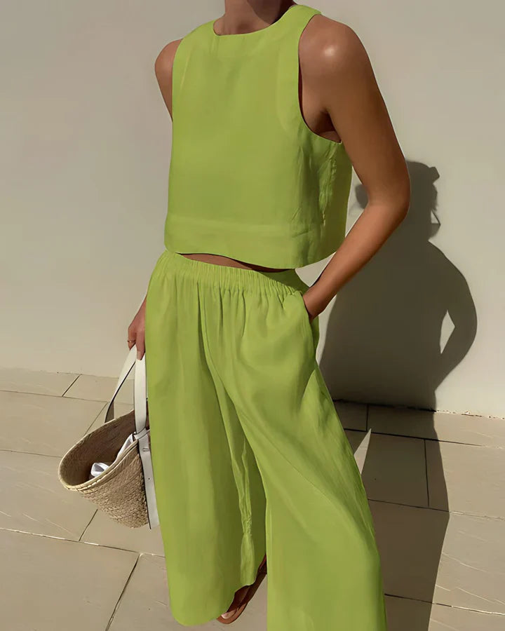 Loose, breathable summer clothing set for women - Paola