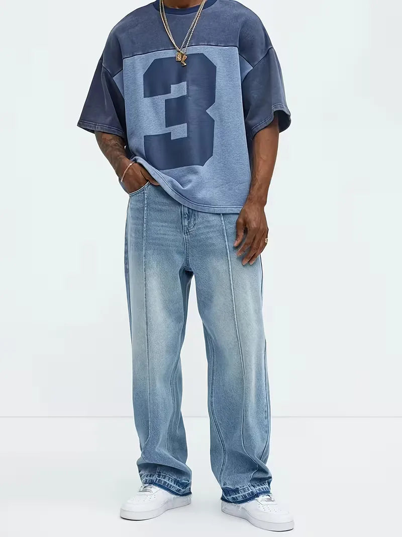 Loose fit jeans with five-pocket styling