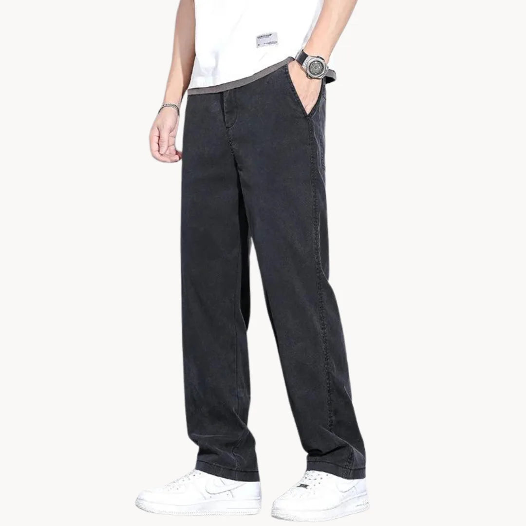 Loose Comfortable Smart Trousers with Side Pockets