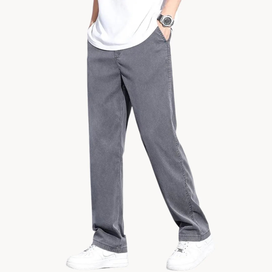 Loose Comfortable Smart Trousers with Side Pockets