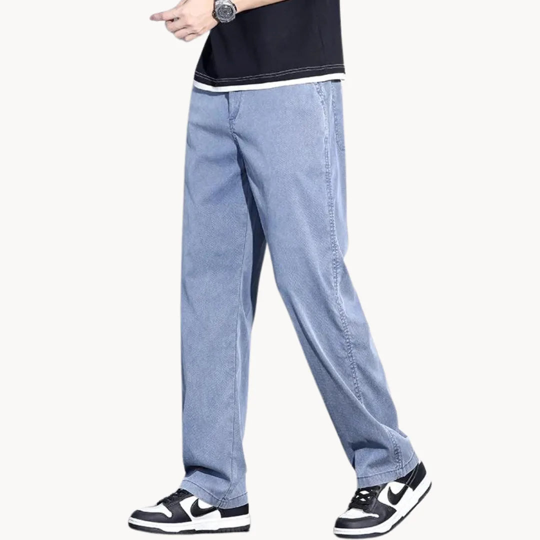 Loose Comfortable Smart Trousers with Side Pockets
