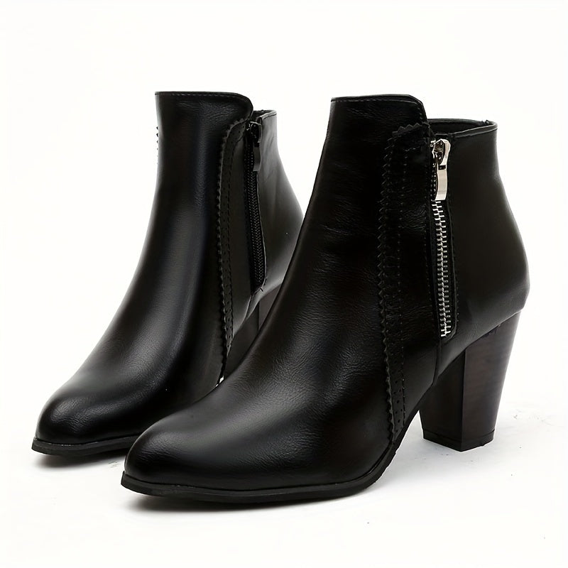 Lotte | Ankle Boots with Round Toe and Chunky Heel