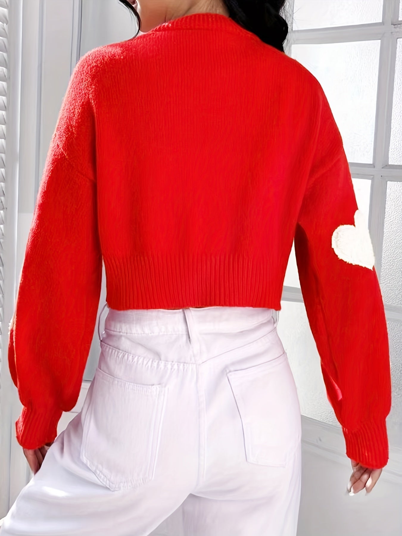 Lotte | Cardigan with Heart Pattern and Open Front