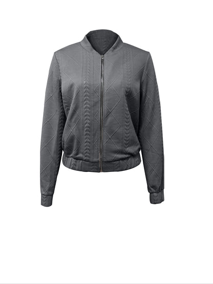 Lotte | Casual bomber jacket with plain texture
