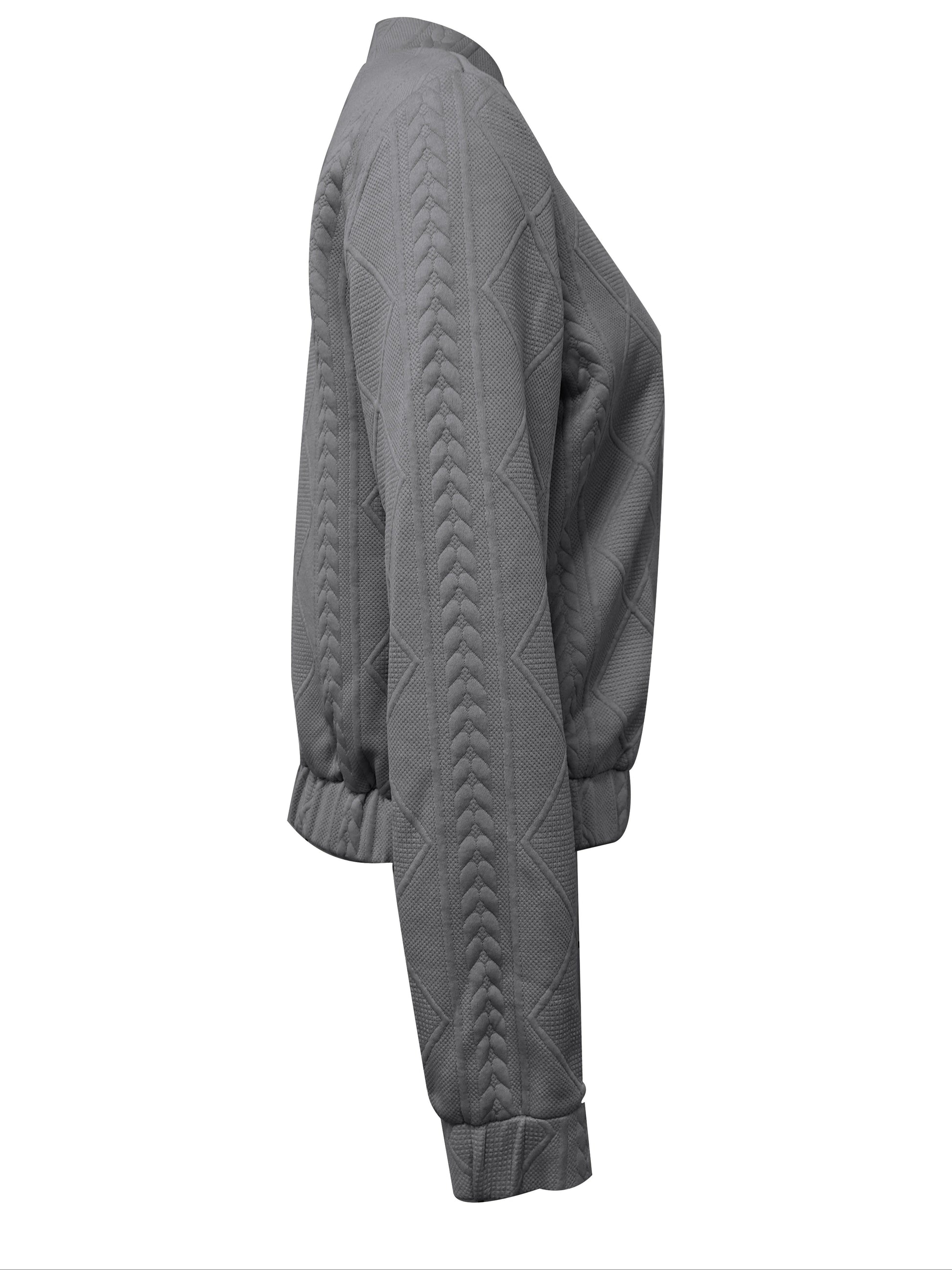 Lotte | Casual bomber jacket with plain texture