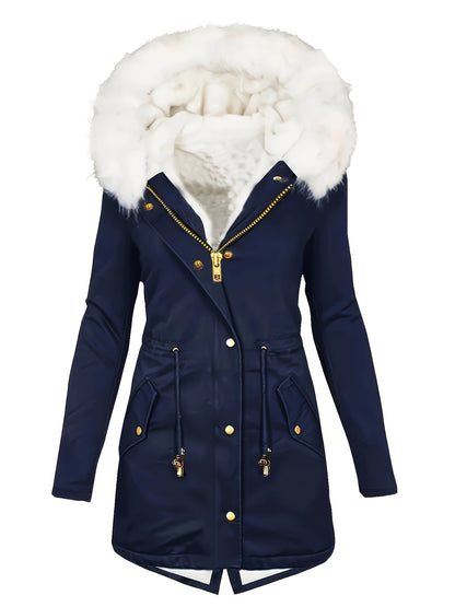 Lotte | Casual jacket with hood and faux fur