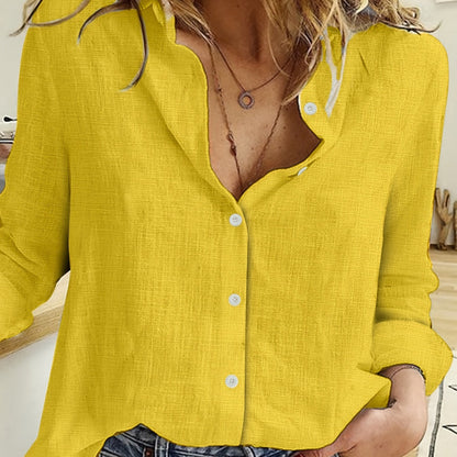 Lotte | Casual linen shirt with long sleeves