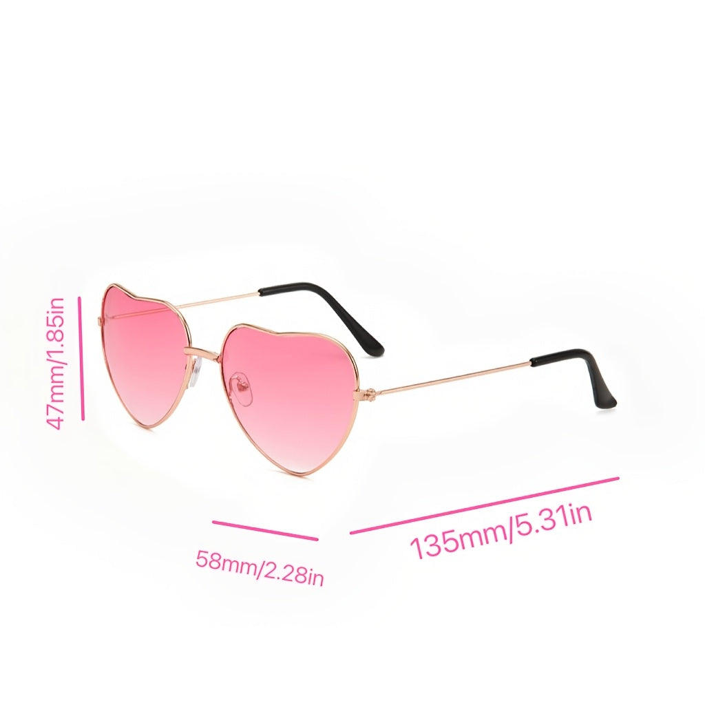 Lotte | Chic Pink Heart-Shaped Fashion Glasses