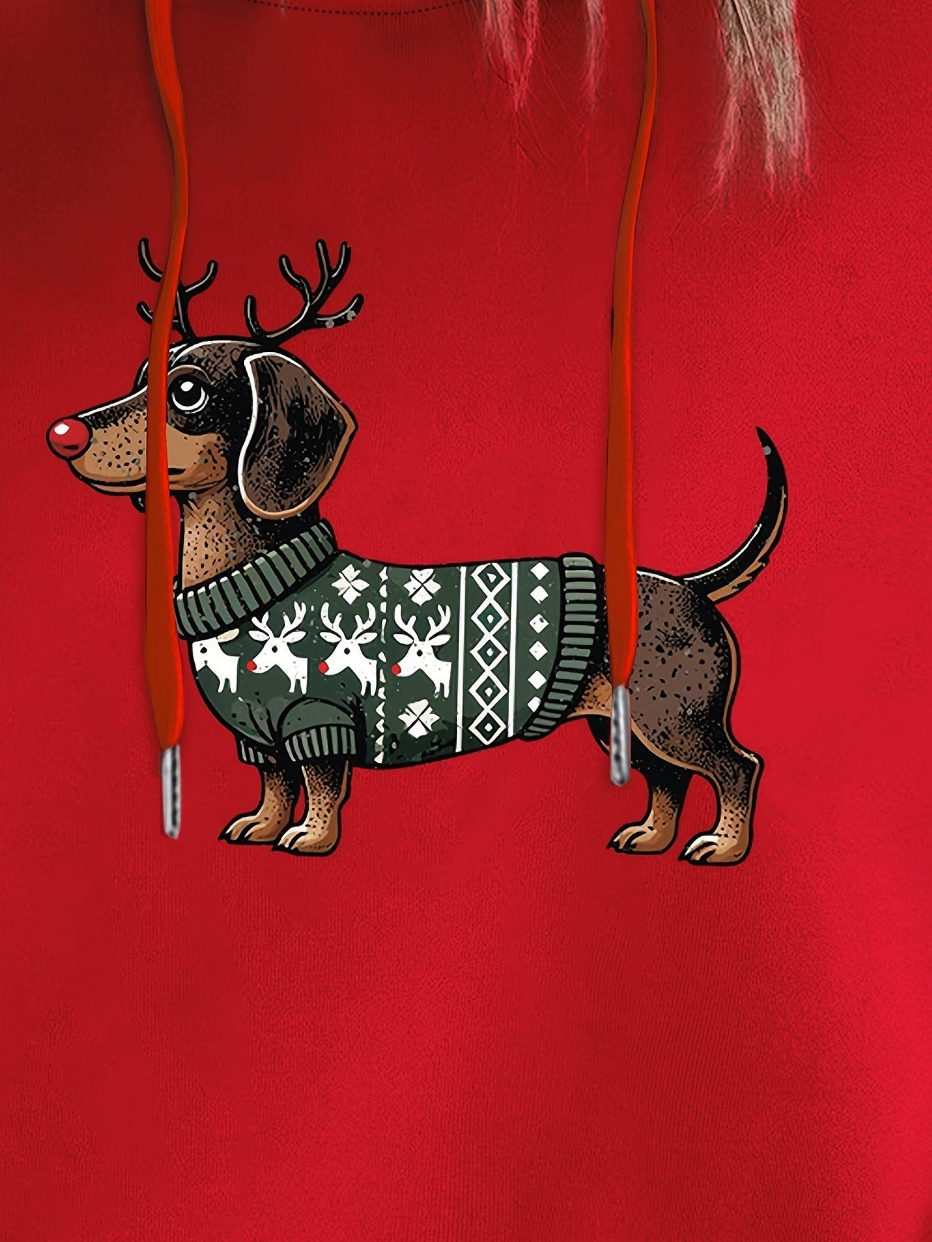 Lotte | Cute Christmas Hoodie with Dachshund Print