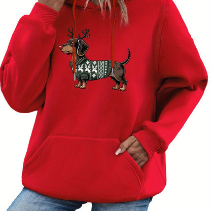 Lotte | Cute Christmas Hoodie with Dachshund Print