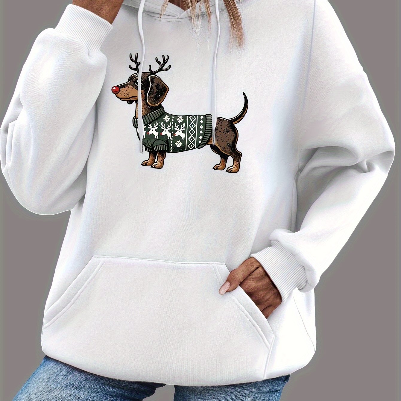Lotte | Cute Christmas Hoodie with Dachshund Print