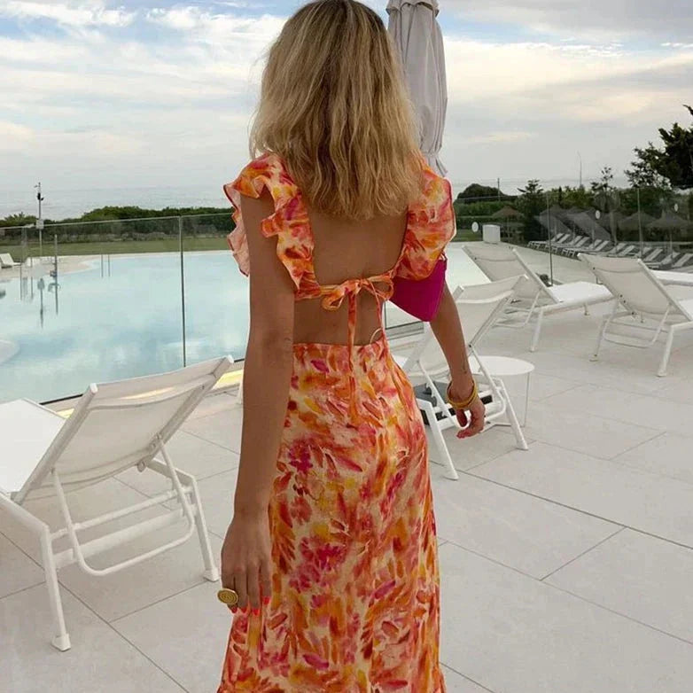Lotte | Dress with Print and Ruffles