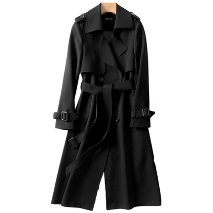 Lotte | Elegant long ladies' coat with double buttons