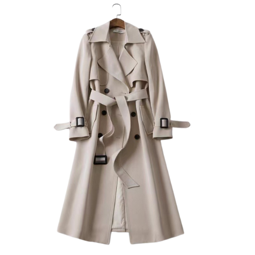 Lotte | Elegant long ladies' coat with double buttons