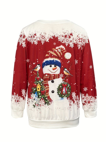 Lotte | Festive Santa Print Women's Sweatshirt