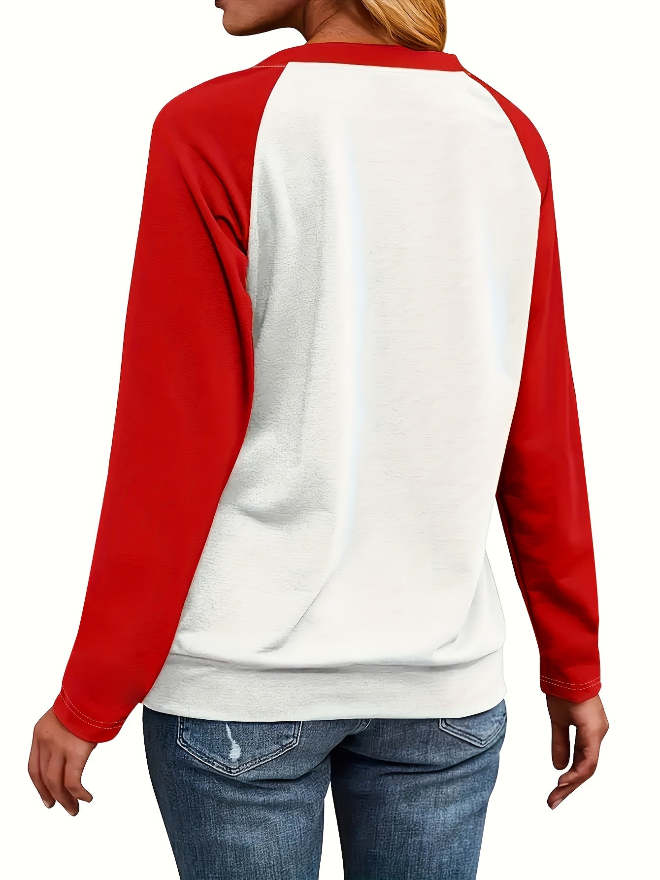 Lotte | Heart Print Sweatshirt with Round Neck