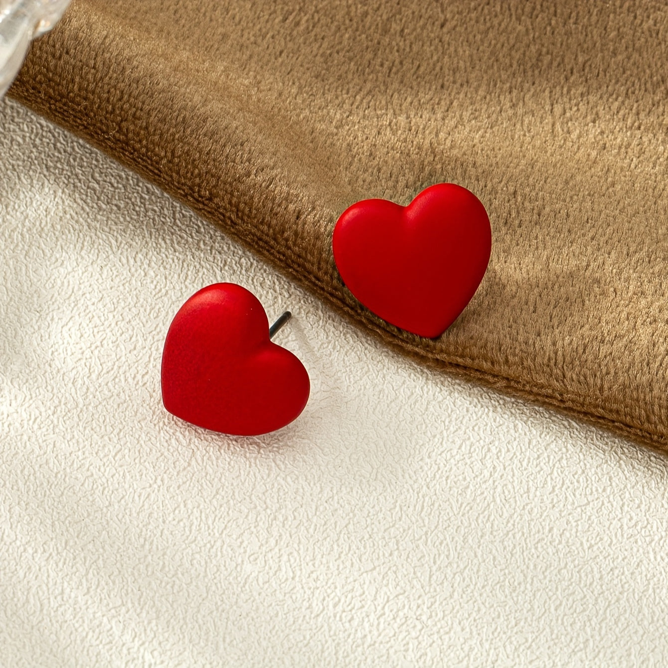 Lotte | Vintage Elegant Red Heart-Shaped Earrings