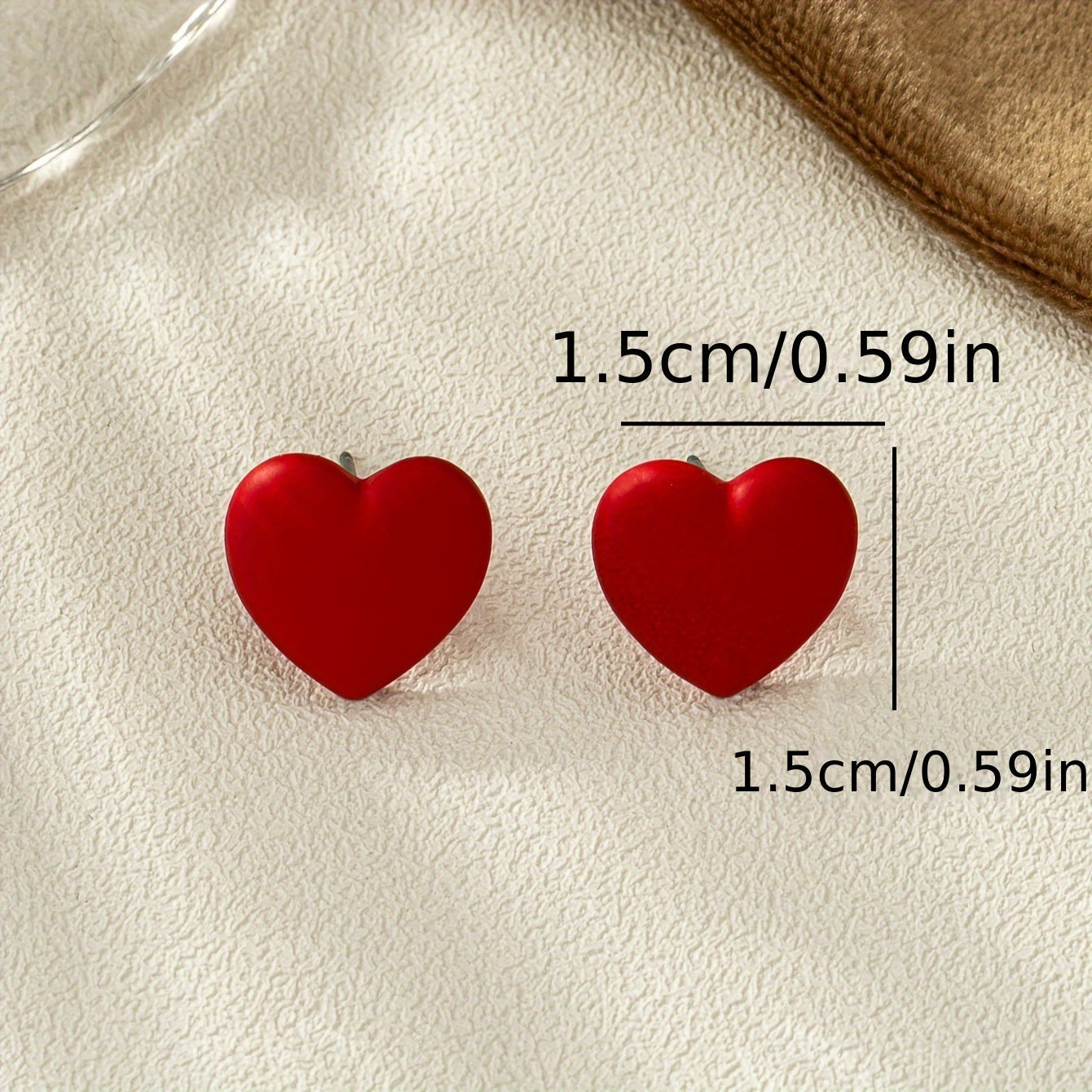 Lotte | Vintage Elegant Red Heart-Shaped Earrings