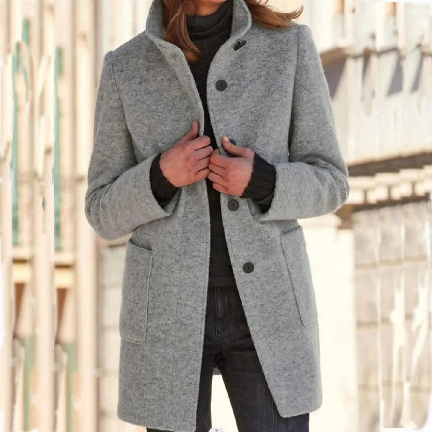 Lotte | Windproof Ladies' Coat with Stand-Up Collar