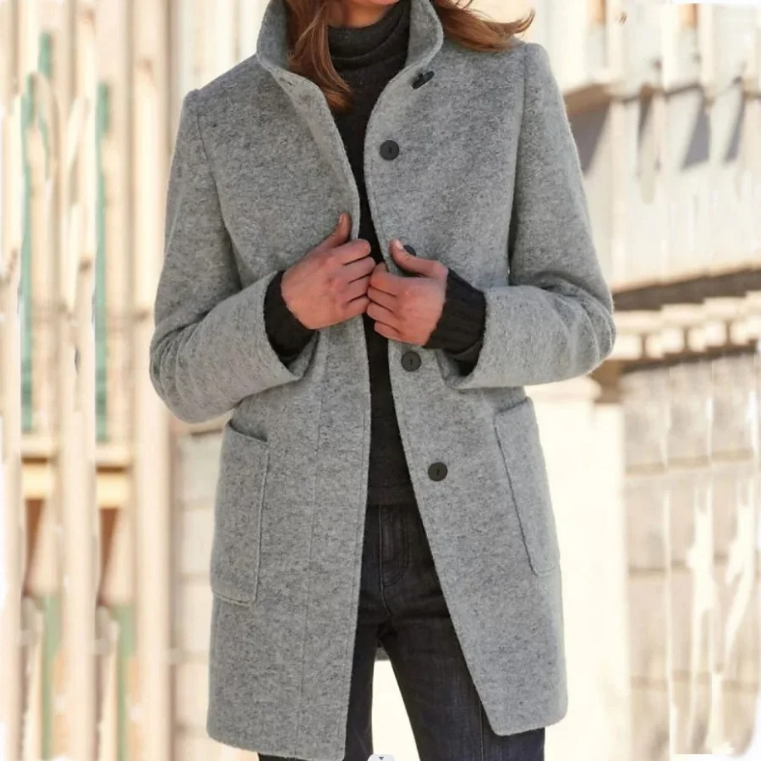 Lotte | Windproof Ladies' Coat with Stand-Up Collar