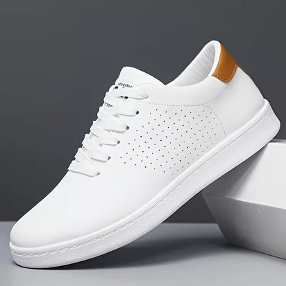 Low skate shoes with lace-up fastening and perforations
