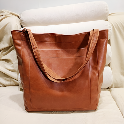 Luxe Leather Tote Shoulder Bag for Women - Celina